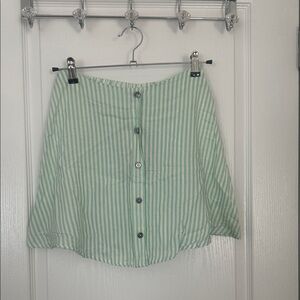 Lily Rose Mint Striped Mini Skirt